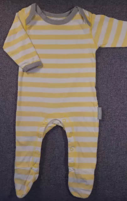 Toby Tiger Organic striped Sleepsuit 0-3 Months Unisex boy girl babygrow (912)
