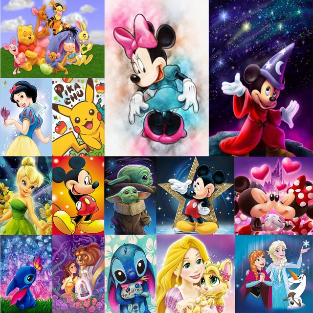 Mickey Pika 5D Diamond Painting Princess Cross Stitch Hand Embroidery Cartoon