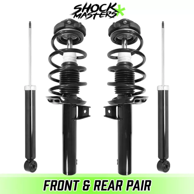 Front Complete Struts w/ Springs & Rear Shocks for 2012-2019 Volkswagen Passat