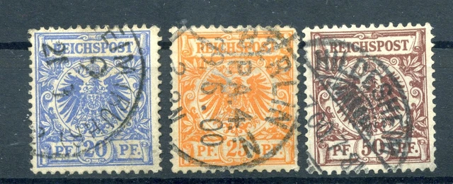 882455) DR Krone-Adler Nr. 48a, 49b, 50da gestempelt, geprüft