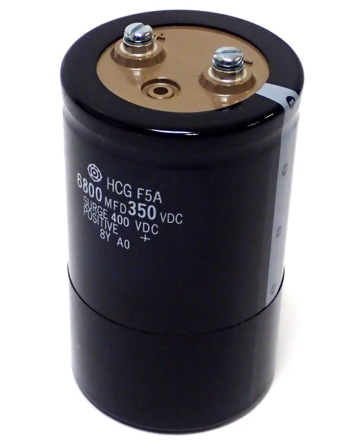【まとめ売り】HITACHI HCGF4A 6800MFD 450VDC 18個 HITACHI HCG F5A Capacitor Aluminum Electrolytic 6800 Mfd 350Vdc