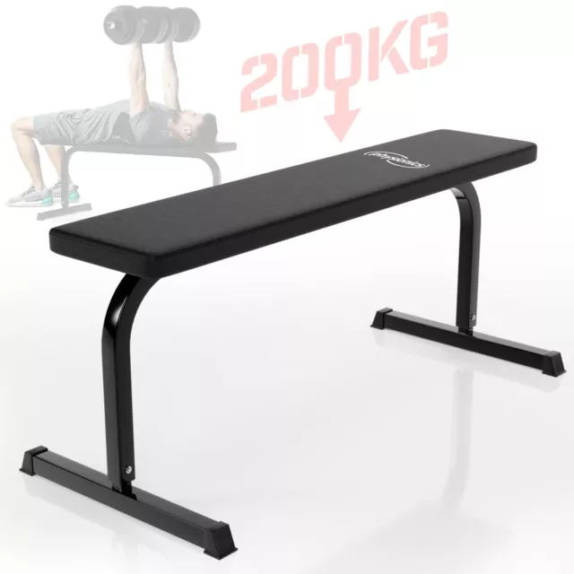 Physionics® Banc de Musculation Plat Entraînement Fitness Gym Coussin Rembourré