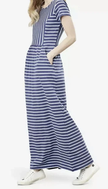 JOULES WOMENS TRUDY Jersey Maxi Dress With Pockets Blue Stripes 10 Brand New 40.00 PicClick UK