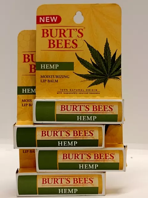 Bálsamo labial hidratante cáñamo Burt's Bees 4 PAQUETES