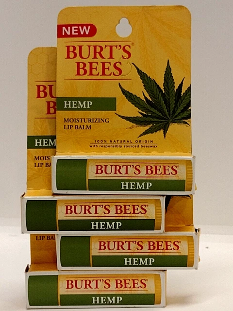 Bálsamo labial hidratante cáñamo Burt's Bees 4 PAQUETES