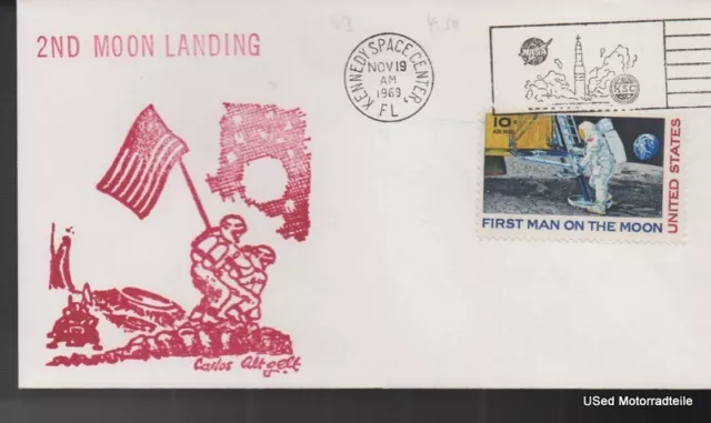 Apollo 12 2ND Moon Landing FDC Ersttagsbrief 1969