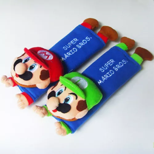 2PC Neu Super Mario Bros Car Seat Belt Auto Gurtpolster Gurtschoner Paar