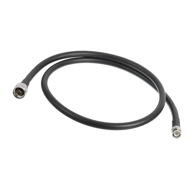 Coaxial Cable 400 Type BNC Male to N Male 3.2FT Black 1Pcs
