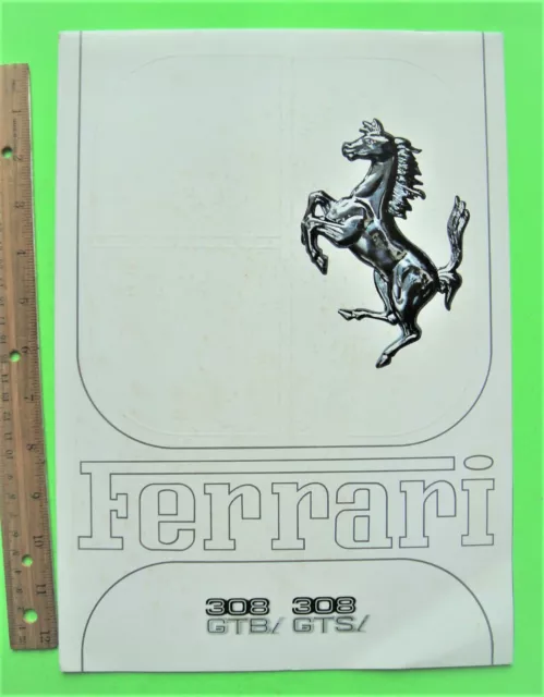 1982 FERRARI 308 GTB / 308 GTS PRESTIGE 16-pg COLOR CATALOG Brochure 4 LANGUAGES