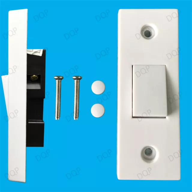 1 Gang 1 Way 10A White Architrave Light Rocker Wall Switch, BS60669-1 Compliant