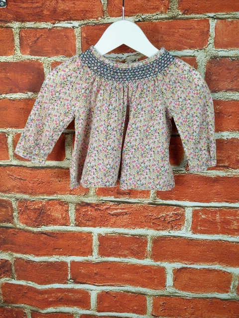 T-Shirt Top Abito Bambina Bundle Età 3-6 Mesi Monsoon M&S Next Floreale 68Cm 3