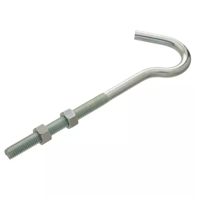 5 Pack Everbilt 5/16 in. x 6 in. Zinc-Plated Clothesline Hooks with Nuts 140 lbs