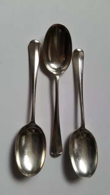 Three Vintage Desert Spoons Mosleys Old English A1 EPNS Silver Plated