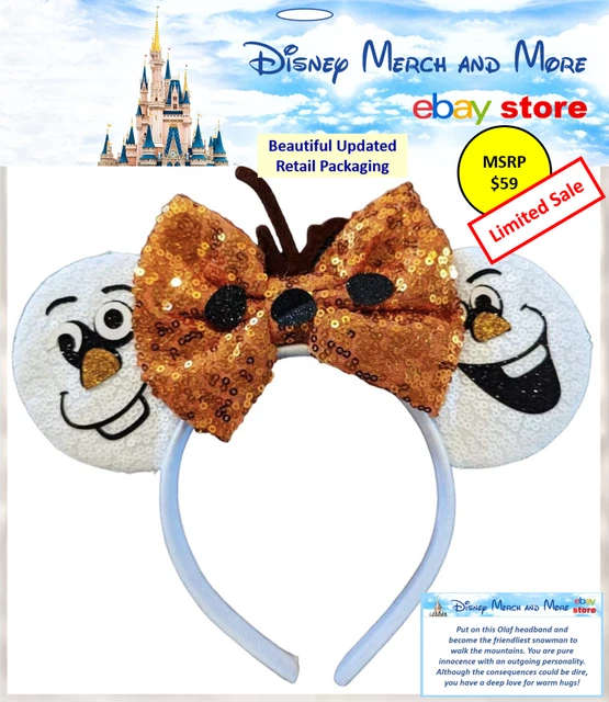Disney Parks Olaf Frozen Mickey Mouse Minnie Ears Headband (2023 Packaging)