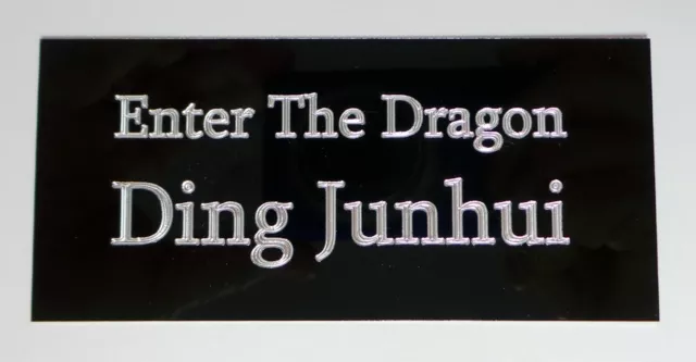 Ding JINHUI campeón chino de billar - placa grabada de 110x50 mm para recuerdos