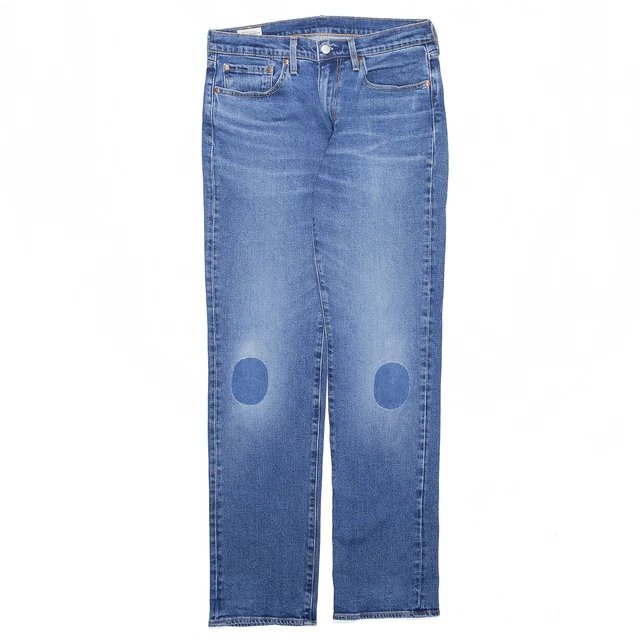 Jeans sottili dritti LEVI'S 514 Big E da uomo personalizzati in denim blu W32 L34