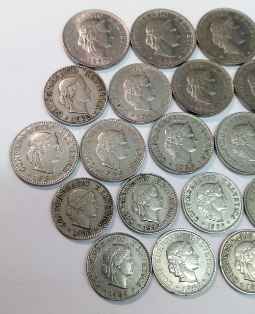Suisse - Lot pièces monnaie 3