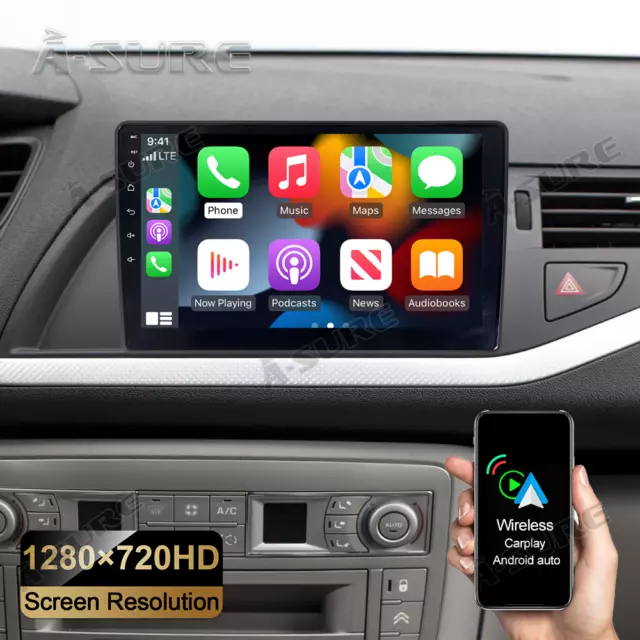 10.1'' CarPlay Android 11 Autoradio 2+32GB GPS Navi für Citroen C5 II 2008-2017