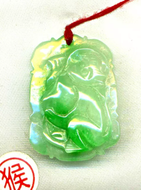 JADE PENDANT, hand carved, top gem quality genuine natural Gem