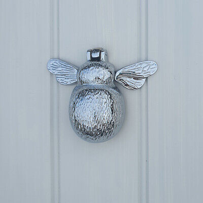 Silver Polished Brass Bumblebee Door Knocker Handmade Bee Gifts Handmade