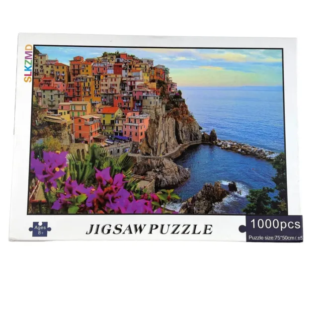 Wooden Jigsaw Puzzle 1000 Piece Cinque Terre Italy SLKZMD Open Box