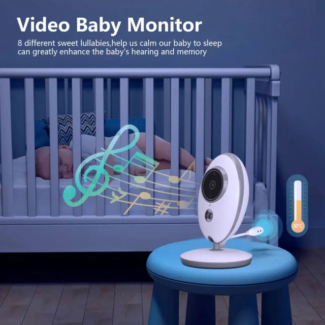 LCD Video Baby Monitor Security Nanny Camera Infrared Night Vision 2 Way Au HB0