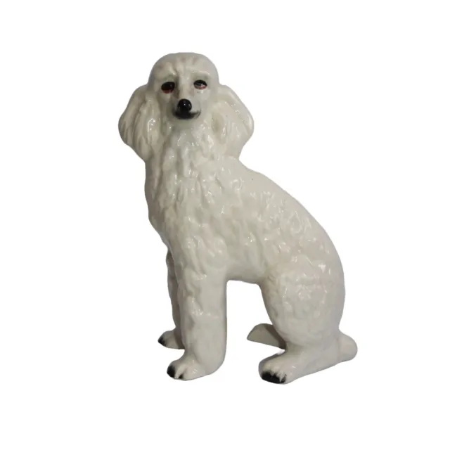 Standard Poodle Ceramic Figurine. Vintage Poodle 20cm  Tall