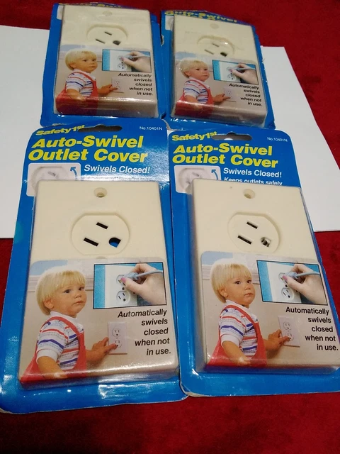 Vintage lot of 4 Safety 1st Auto-Swivel Outlet Covers