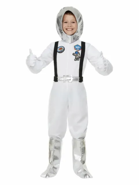 Fuori Spazio Astronauta Costume, Bianco, Costume da Bambini, Taglia Media