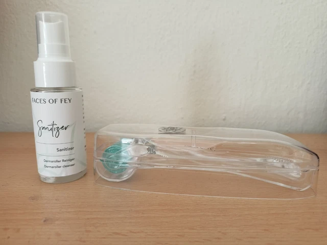 Faces of Fey Dermaroller 0,5 + Sanitizer gebraucht