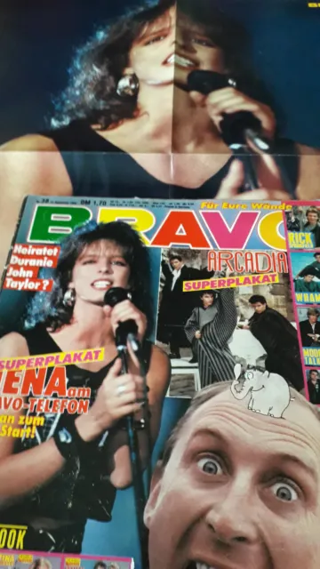 BRAVO Nr.38 vom 12.9.1985 mit Riesenposter Nena, Arcadia, Modern Talking, Otto..