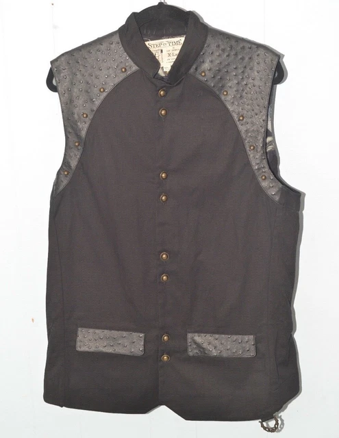 STEP IN TIME • By Lip Service Black Vest Rivets • XL VGUC