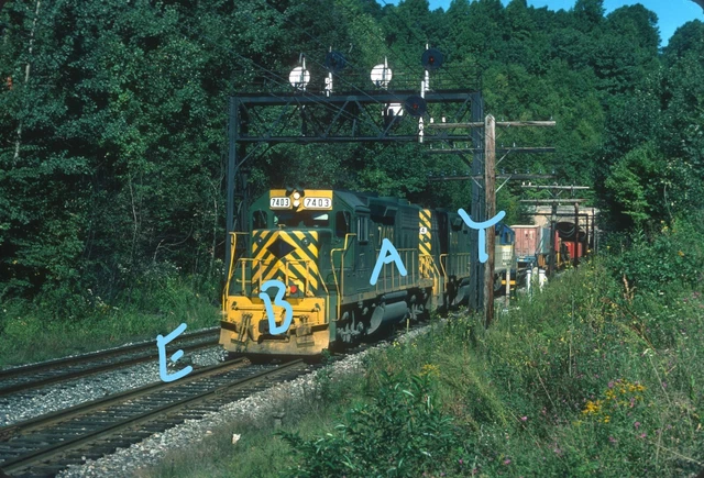 Delaware & Hudson D&H GP39-2 Action Pattenburg Tunnel 1976 Original Kodachrome