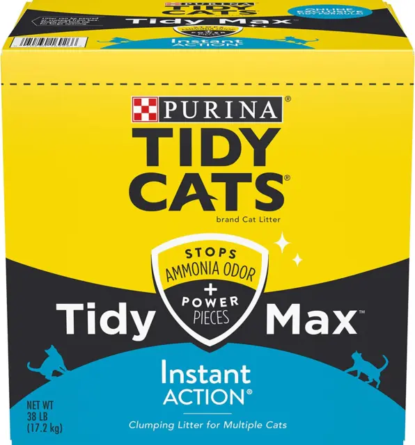 Purina Tidy Cats Clumping Cat Litter, Max Instant Action Multi Litter - 38 Lb. B
