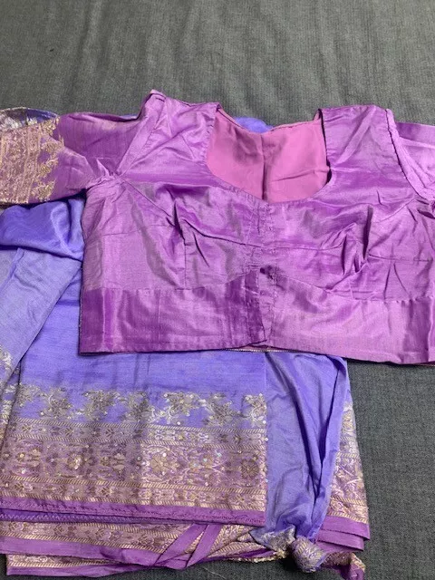 Sari indiani Bollywood colore lilla