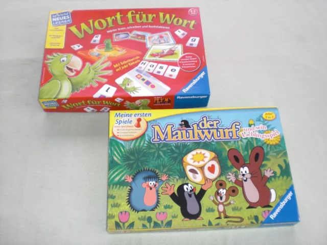 Wort für Wort & Der Maulwurf und sein Lieblingsspiel - 2x Ravensburger Spiele