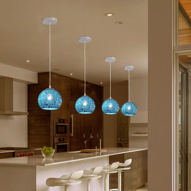 Kitchen Pendant Light Blue Ceiling Lights Bedroom Lamp Home Chandelier Lighting
