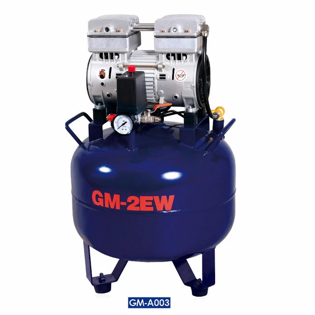 32L Portable Dental Air Compressor Oil Free Tank 110V Medical Noiseless Silent