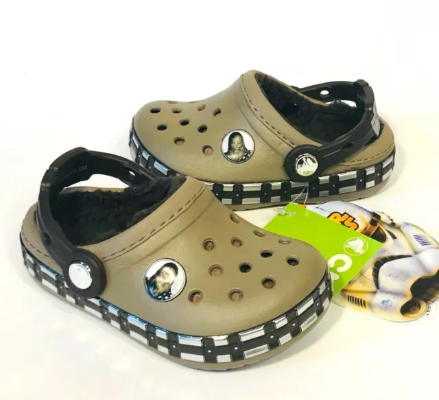 Crocs Crocsband STAR WARS LINED Clogs BOYS Toddler Size 6/7 Chewbacca NEW