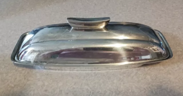 Vintage F.B. Rogers Silver Company Butter Dish W/Glass Insert 2996