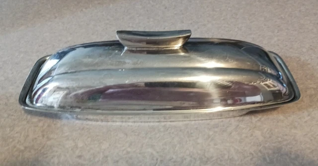 Vintage F.B. Rogers Silver Company Butter Dish W/Glass Insert 2996