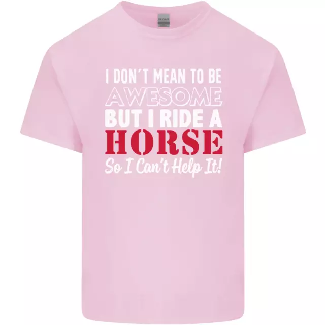 T-shirt top da uomo in cotone I Dont Mean to Be I Ride a Horse 11