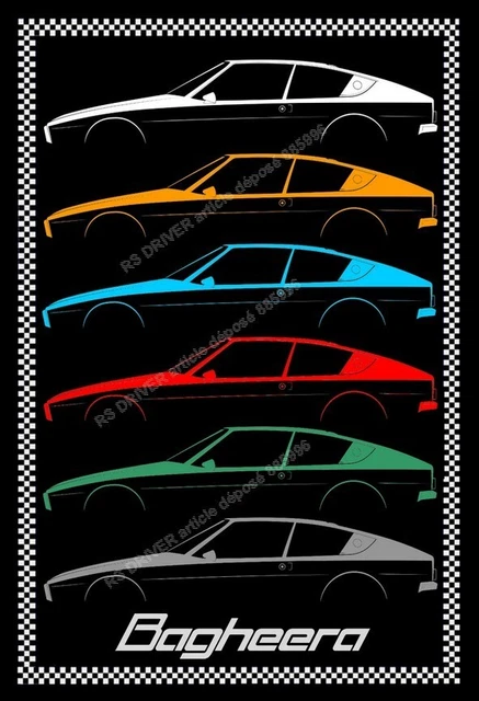 TABLEAU MATRA SIMCA BAGHEERA 22 CM X 15 CM " ( idée cadeau ) EUR 21,85