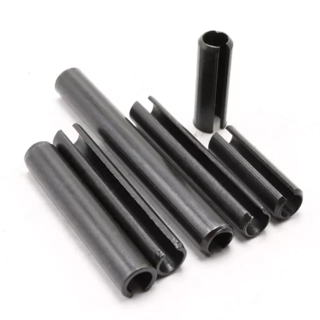 M3 M4 Carbon Steel Slotted Spring Tension Pins Sellock Roll Pins Black Select 3