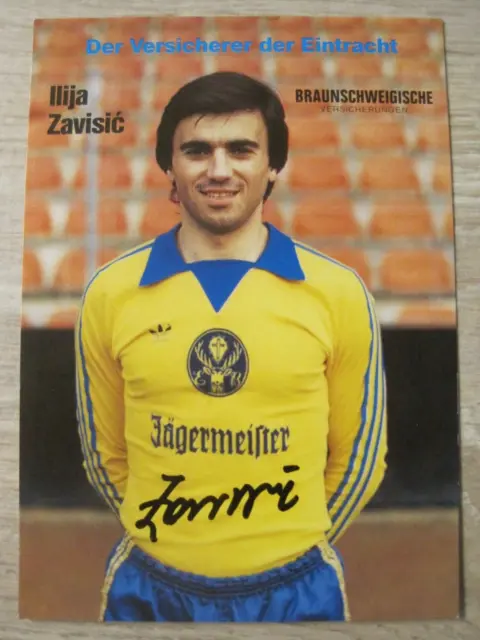 Ilija Zavisic Eintracht Braunschweig  1981/82 Satzkarte  Autogrammkarte