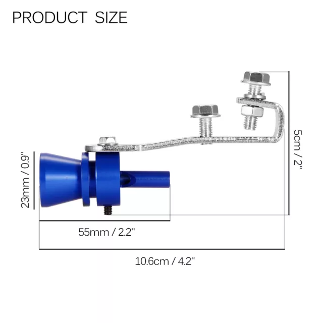 Universal Turbo Exhaust Whistle Sound Car Dump Valve Simulator Tailpipe Whistler 2