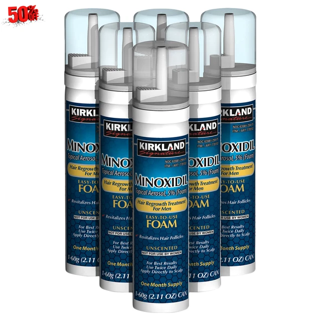 6-Count Kirkland Signature Hair Regrowth Treatment Minoxidil Foam (2.11 Oz)