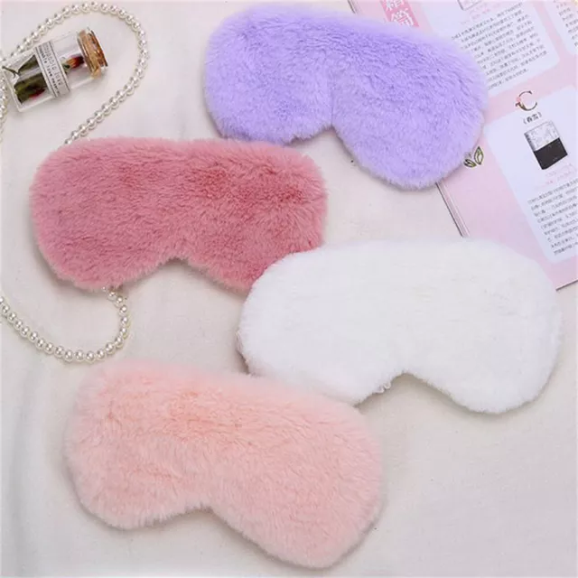 Kids adults Travel Eye Mask Soft Plush Sleep Cover Rest Sleeping Blindfold Masks