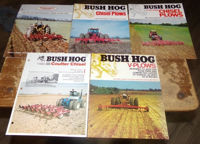 5-LOT 70’S-80’S BUSH hog chisel plow brochures in nice shape used $9.99