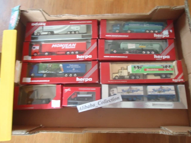 LOT De 9 Camions ALBEDO 1/87 – Semi-Remorques Et B-Train – Collection HO